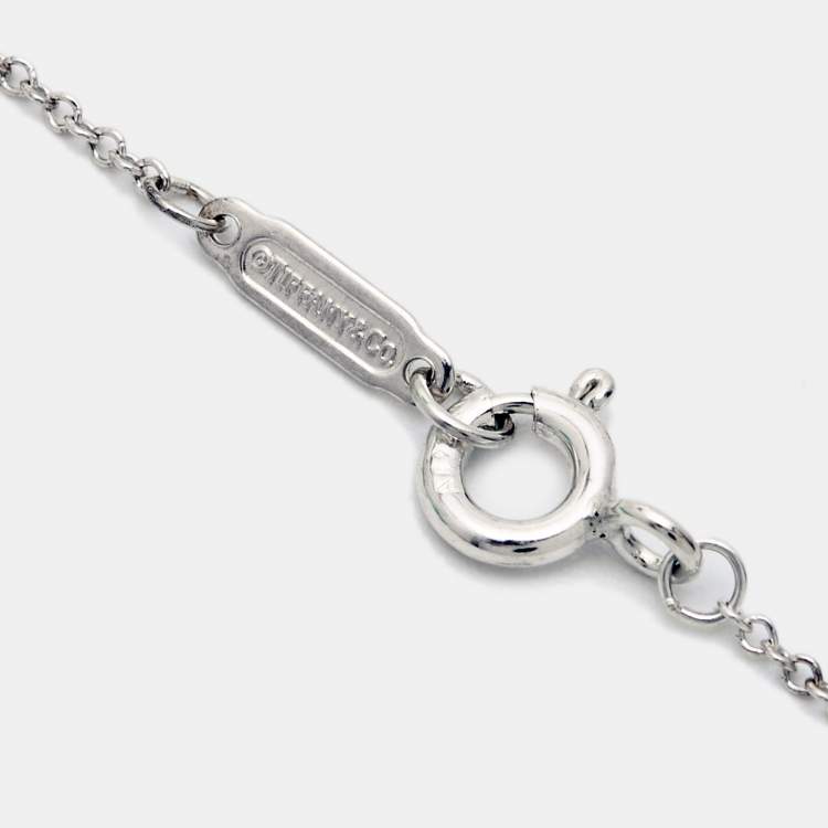 Pre Owned Tiffany & Co. Return To Tiffany Enamel Heart Tag Sterling Silver Necklace