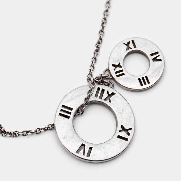 Pre Owned Tiffany & Co.Pierced Atlas Sterling Silver Lariat Necklace