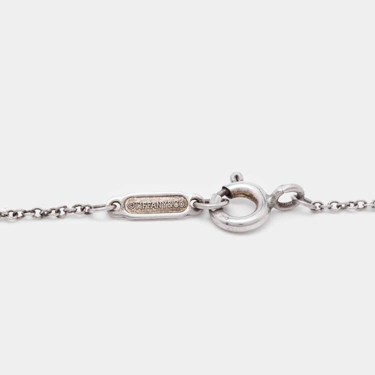 Pre Owned Tiffany & Co.Pierced Atlas Sterling Silver Lariat Necklace