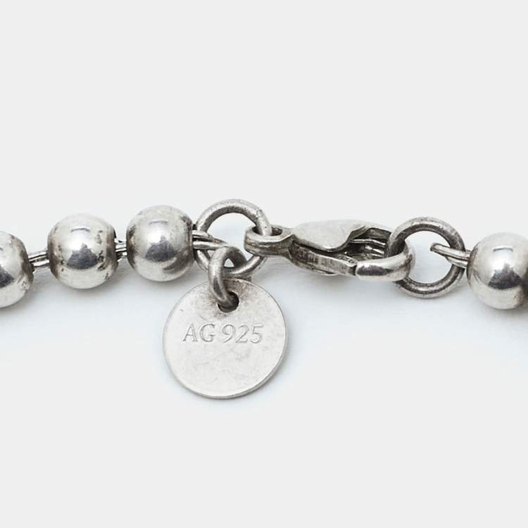 Pre Owned Tiffany & Co. Return to Tiffany Sterling Silver Beads Bracelet