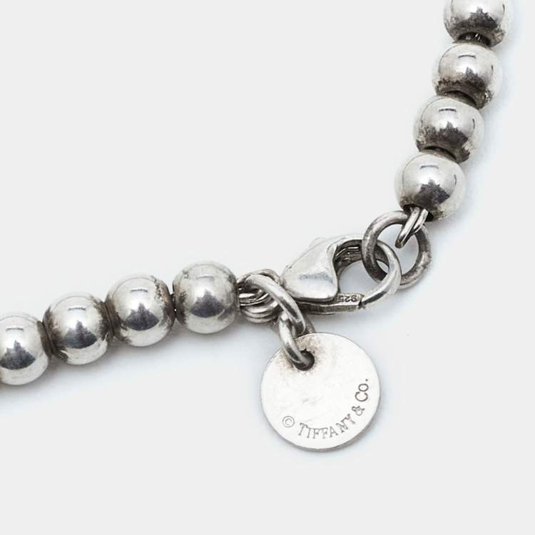 Pre Owned Tiffany & Co. Return to Tiffany Sterling Silver Beads Bracelet