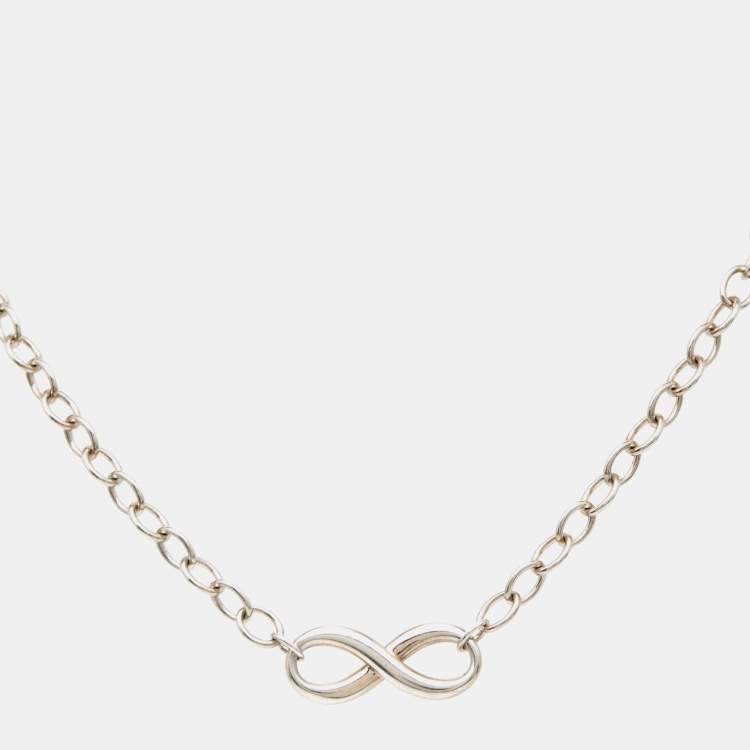 Pre Owned Tiffany & Co.  Infinity Sterling Silver Necklace