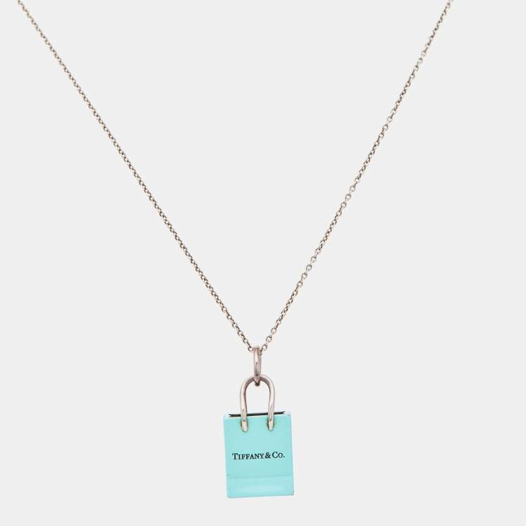 Tiffany & Co. Shopping Bag Charm Necklace - Sterling Silver