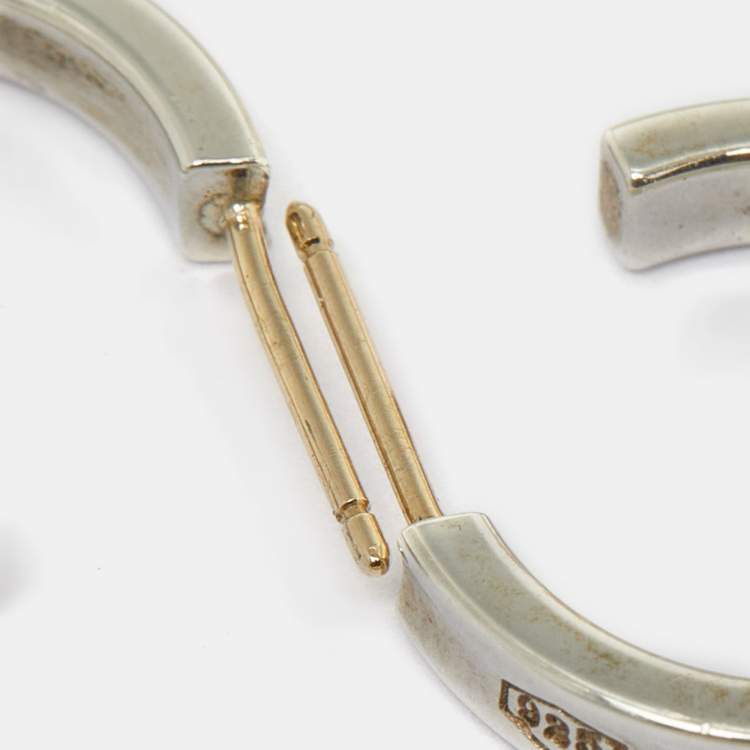 Pre Owned Tiffany & Co. Tiffany 1837 Silver Hoop Earrings