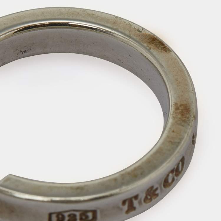 Pre Owned Tiffany & Co. Tiffany 1837 Silver Hoop Earrings