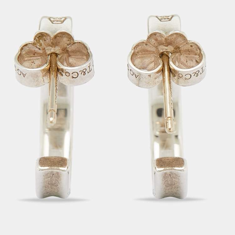 Pre Owned Tiffany & Co. Tiffany 1837 Silver Hoop Earrings