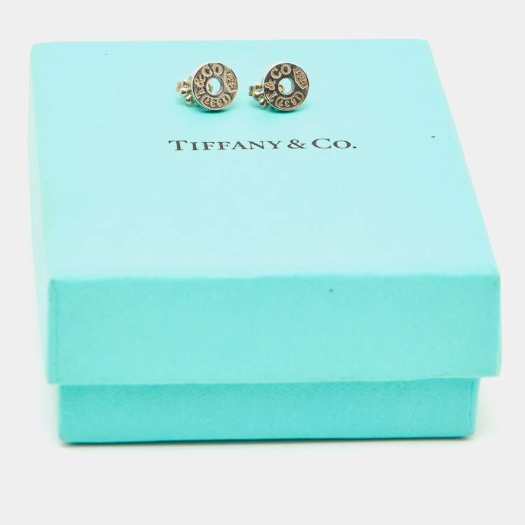 Pre Owned Tiffany & Co. 1837 Circle Silver Stud Earrings