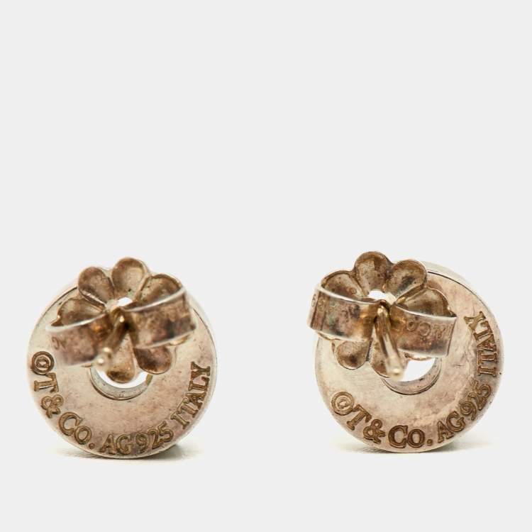 Pre Owned Tiffany & Co. 1837 Circle Silver Stud Earrings