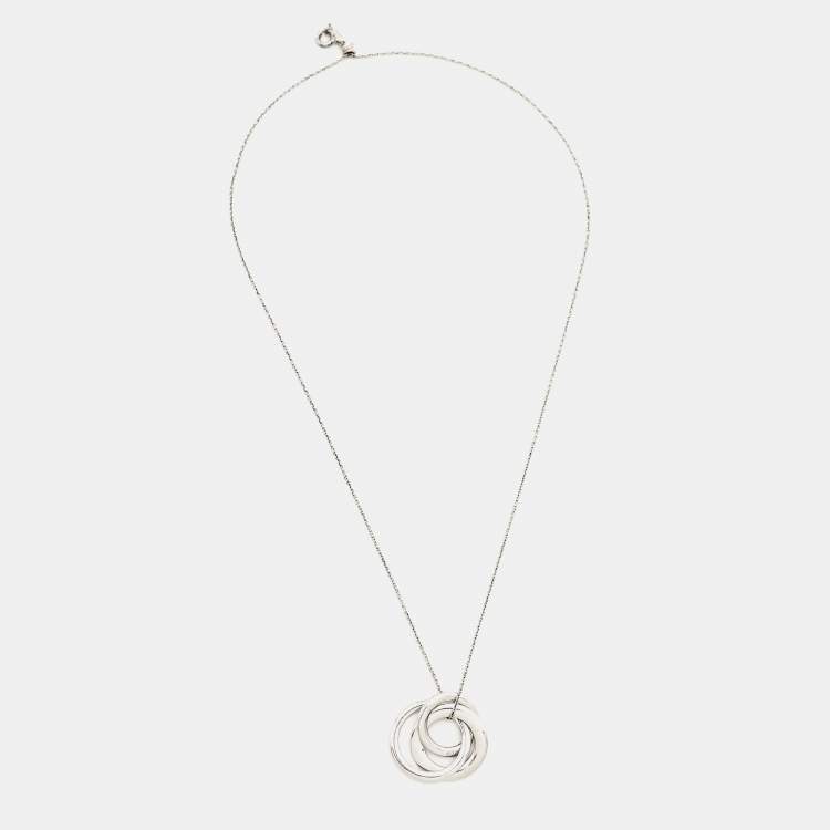 Pre Owned Tiffany & Co. 1837 Interlocking Circles Sterling Silver Necklace