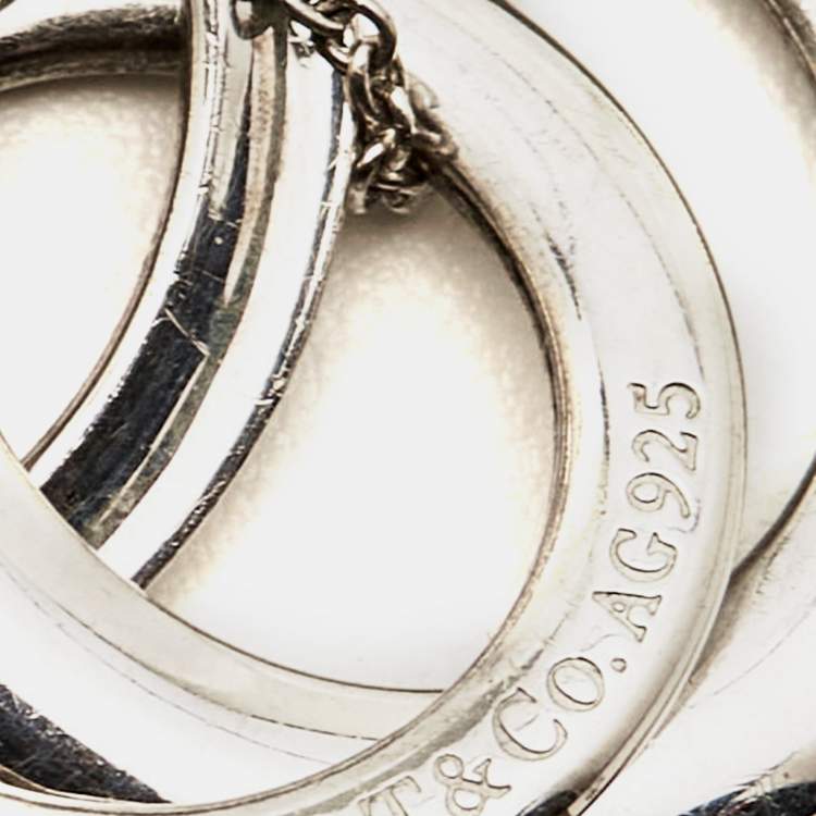 Pre Owned Tiffany & Co. 1837 Interlocking Circles Sterling Silver Necklace