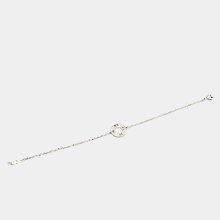 Pre Owned Tiffany & Co. Atlas Pierced Sterling Silver Bracelet
