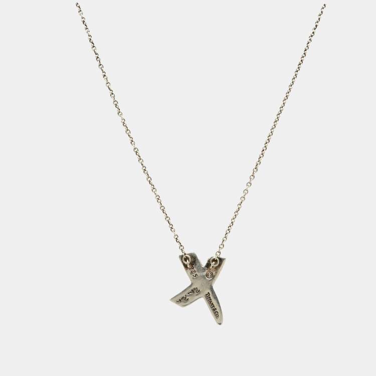 Pre Owned Tiffany & Co. Paloma's Grafitti X Sterling Silver Pendant Necklace