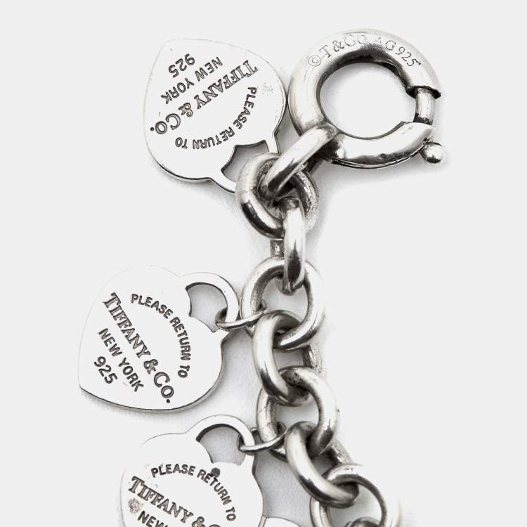 Pre Owned Tiffany & Co. Return To Tiffany Sterling Silver Charm Bracelet