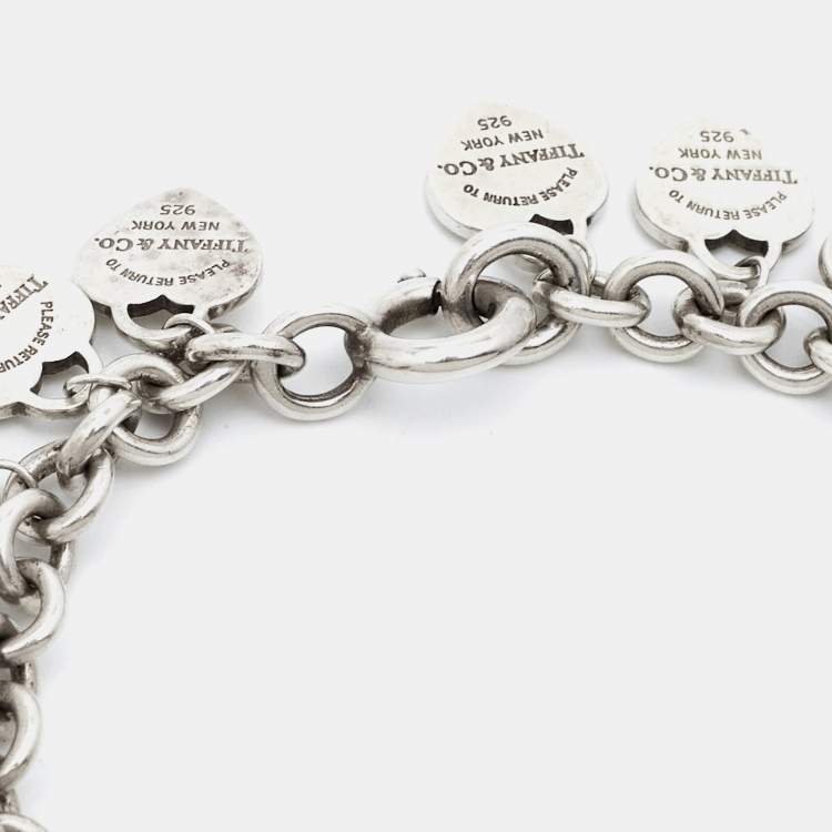 Pre Owned Tiffany & Co. Return To Tiffany Sterling Silver Charm Bracelet