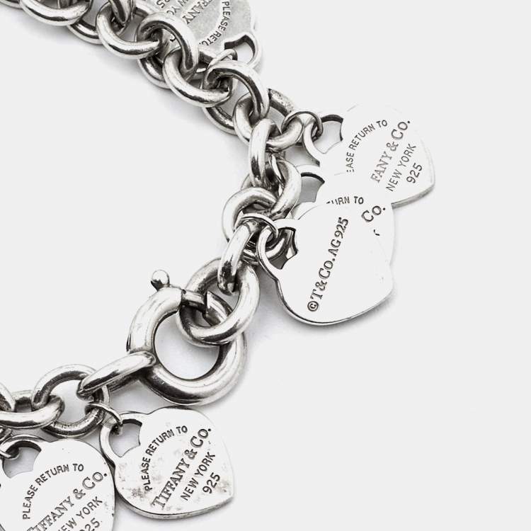 Pre Owned Tiffany & Co. Return To Tiffany Sterling Silver Charm Bracelet