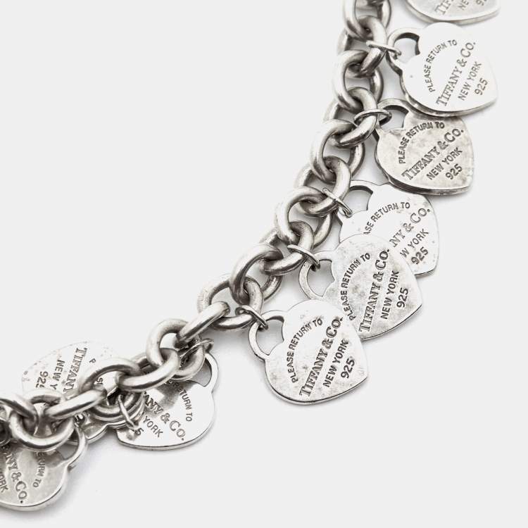 Pre Owned Tiffany & Co. Return To Tiffany Sterling Silver Charm Bracelet