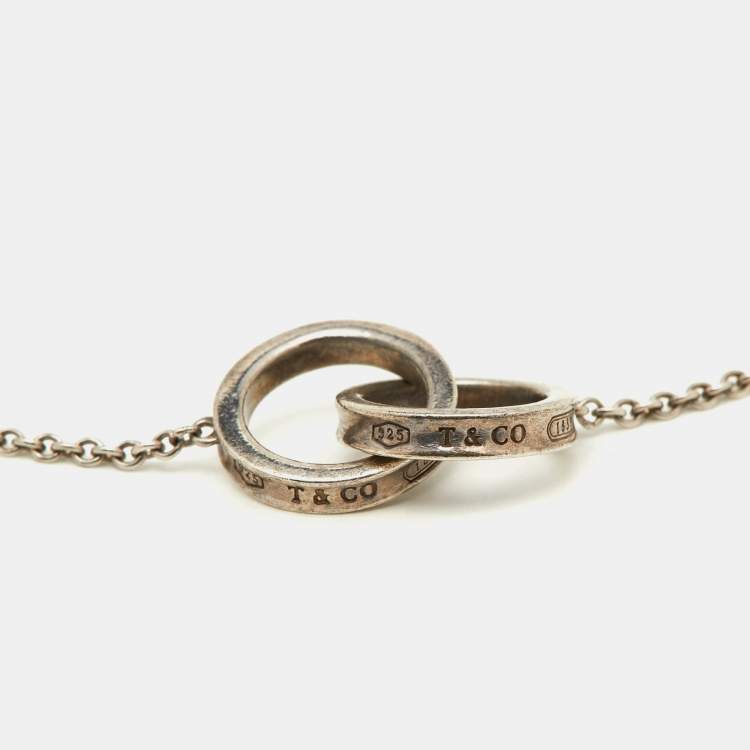 Pre Owned Tiffany & Co. 1837 Interlocking Circles Silver Chain Link Bracelet