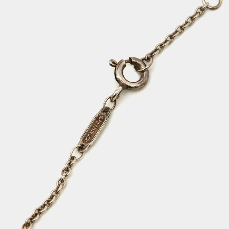 Pre Owned Tiffany & Co. 1837 Interlocking Circles Silver Chain Link Bracelet