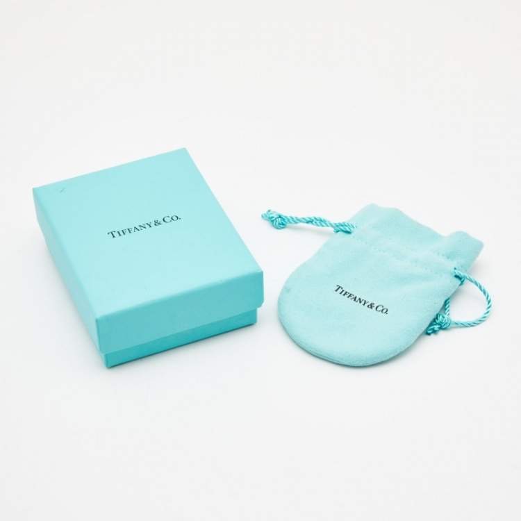 Pre Owned Tiffany & Co. Return to Tiffany Enamel Double Heart Sterling Silver Necklace