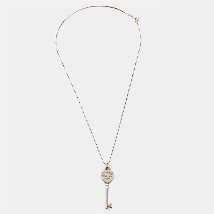 Tiffany & Co. Return To Tiffany Key Sterling Silver Pendant Necklace ...