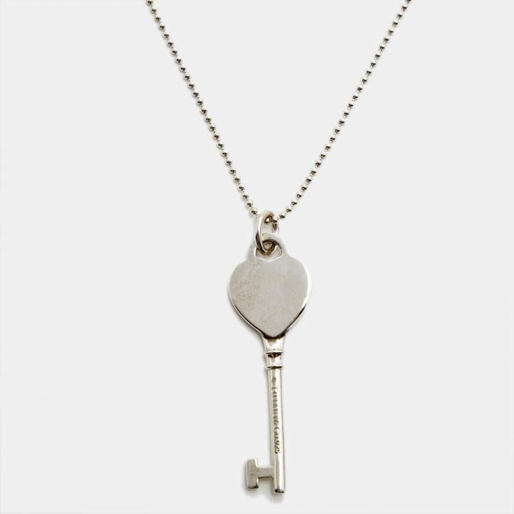 Pre Owned Tiffany & Co. Return To Tiffany Key Sterling Silver Pendant Necklace