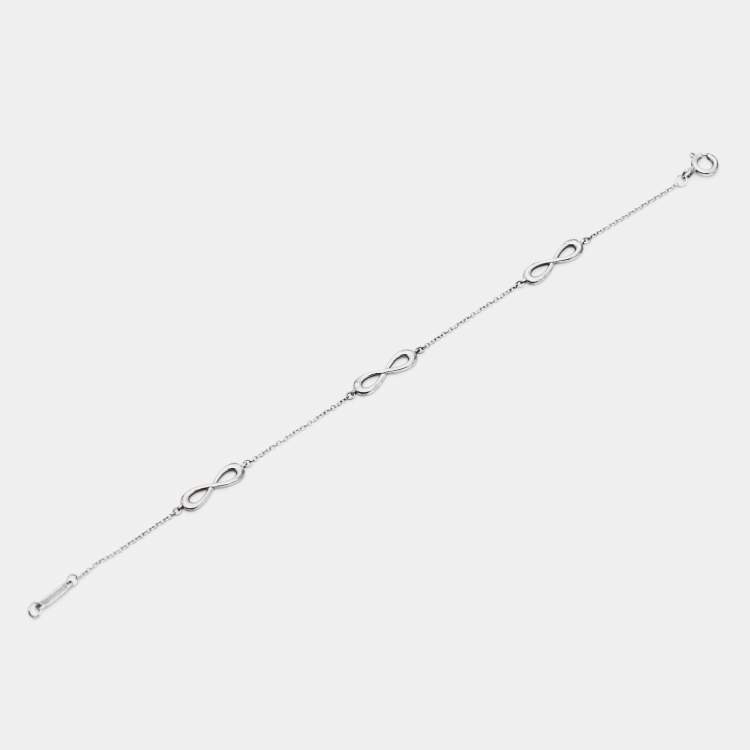 Pre Owned Tiffany & Co. Infinity Endless Sterling Silver Bracelet