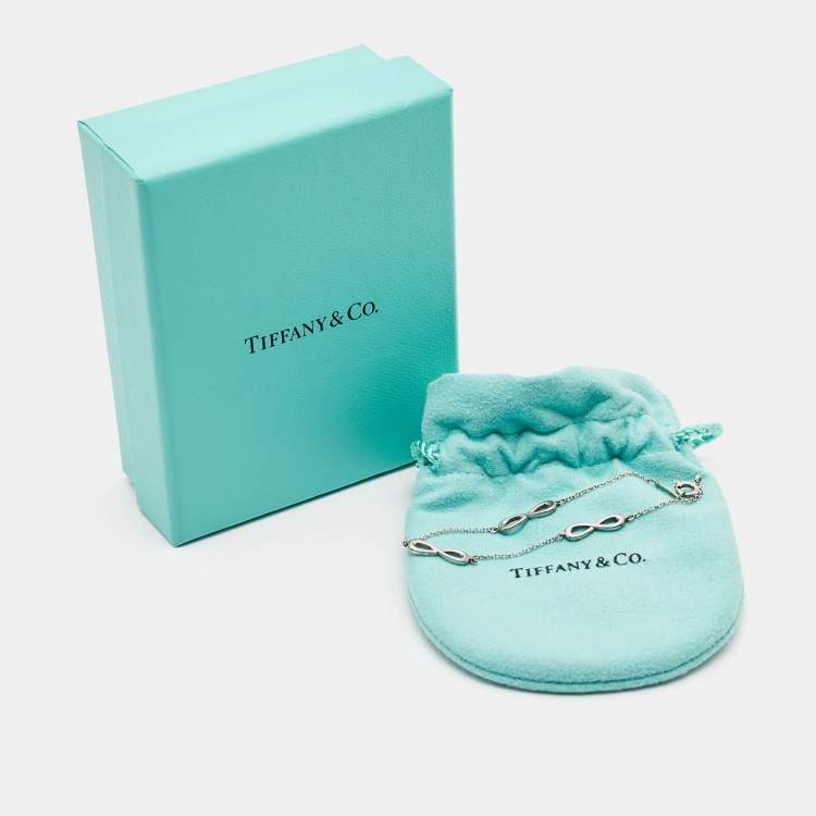 Pre Owned Tiffany & Co. Infinity Endless Sterling Silver Bracelet