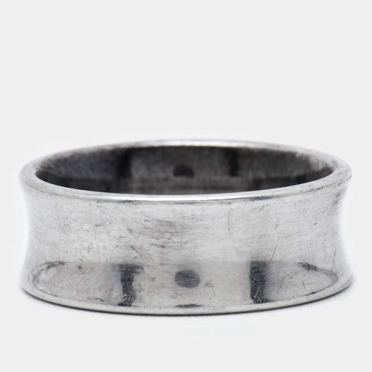 Pre Owned Tiffany & Co. 1837 Sterling Silver Band Ring Size 51