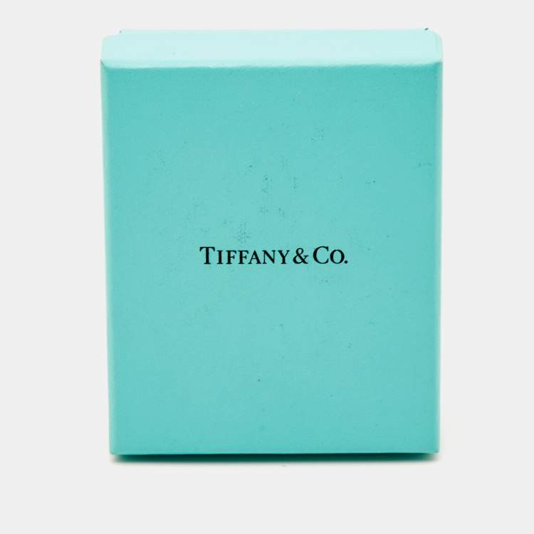 Pre Owned Tiffany & Co. Return To Tiffany Blue Enamel Double Heart Tag Pendant Necklace