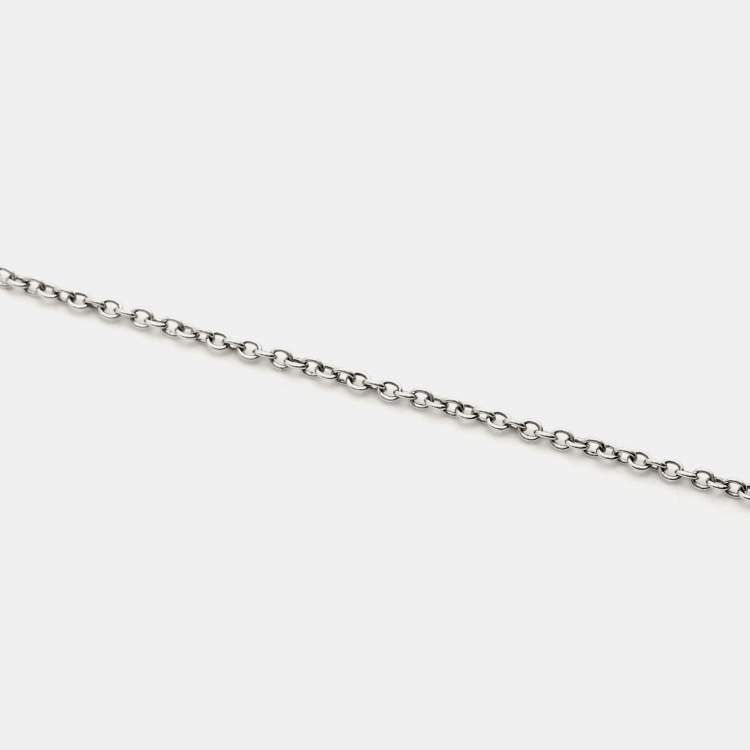 Pre Owned Tiffany & Co. Elsa Peretti Drop Motif Sterling Silver Pendant Necklace