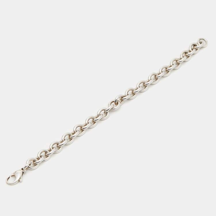 Pre Owned Tiffany & Co. Round Link Sterling Silver Bracelet