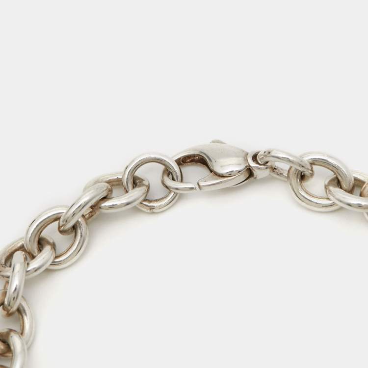 Pre Owned Tiffany & Co. Round Link Sterling Silver Bracelet