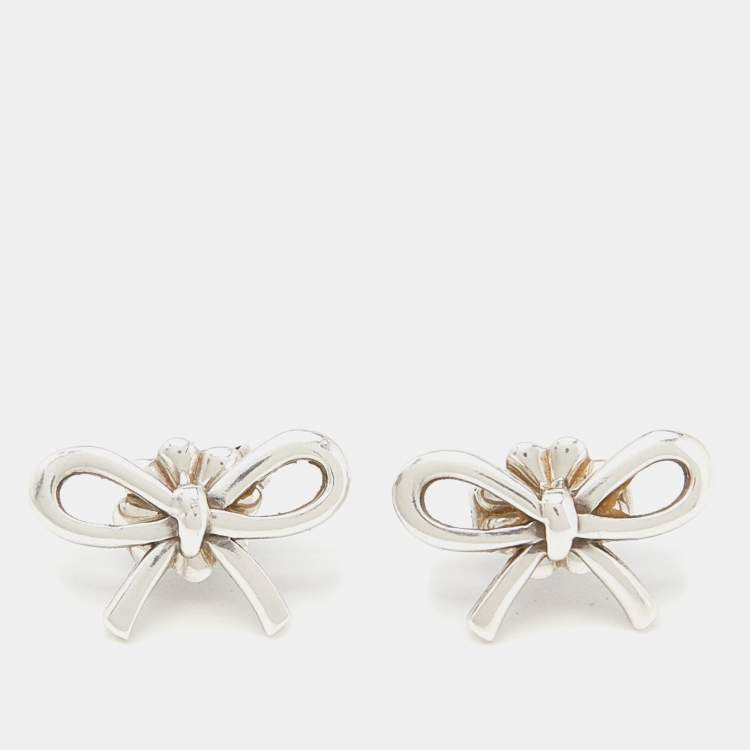 Tiffany & Co. Bow Sterling Silver Stud Earrings Tiffany & Co. | TLC