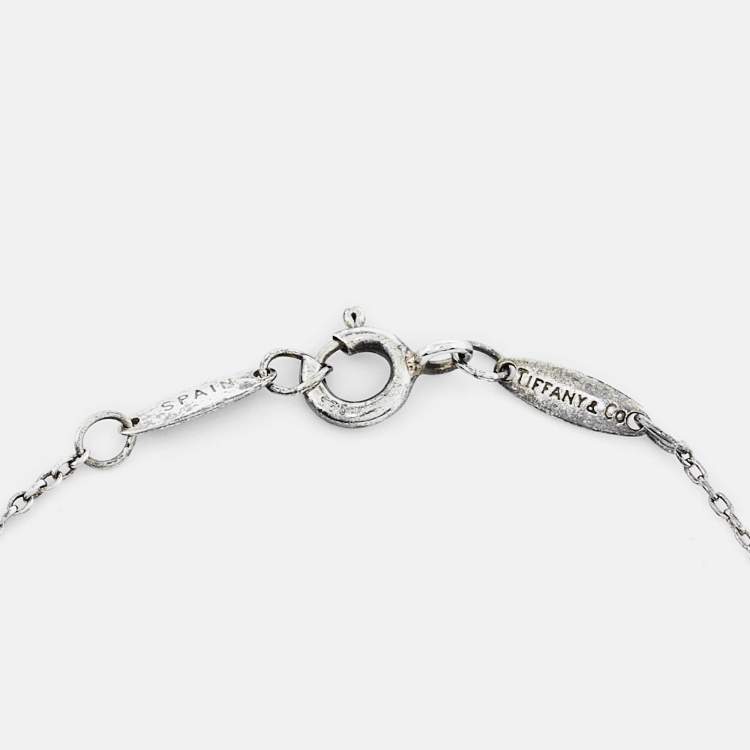 Pre Owned Tiffany & Co. Diamonds by the Yard Silver 925 Station Bracelet