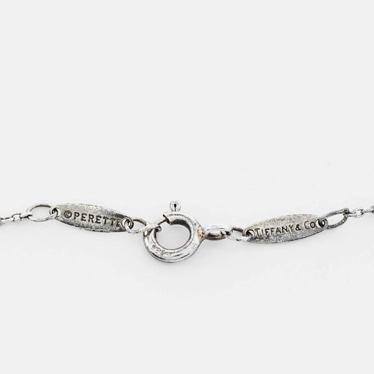 Pre Owned Tiffany & Co. Diamonds by the Yard Silver 925 Station Bracelet