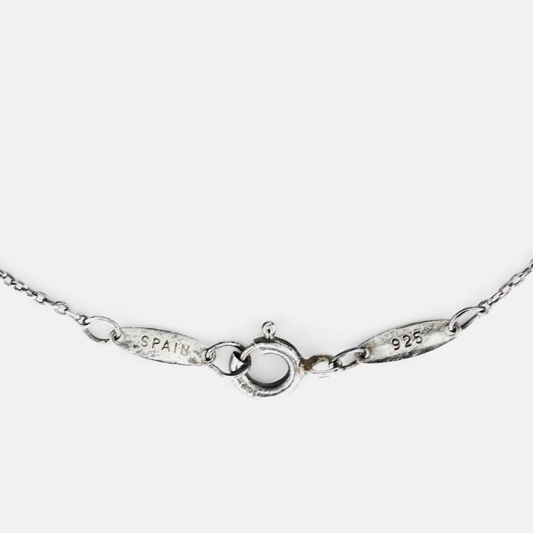Pre Owned Tiffany & Co. Diamonds by the Yard Silver 925 Station Bracelet