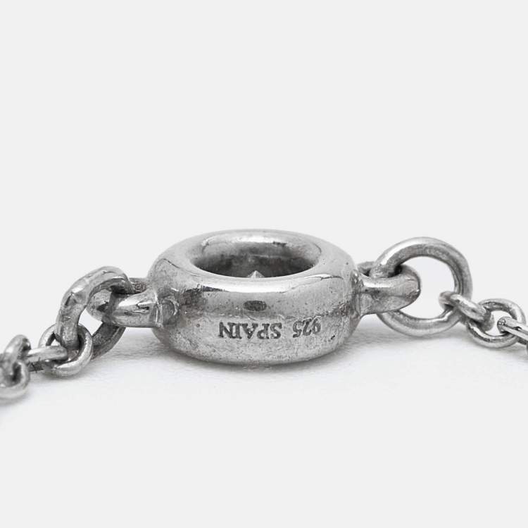 Pre Owned Tiffany & Co. Elsa Peretti Diamonds by the Yard Sterling Silver Ring Size 57