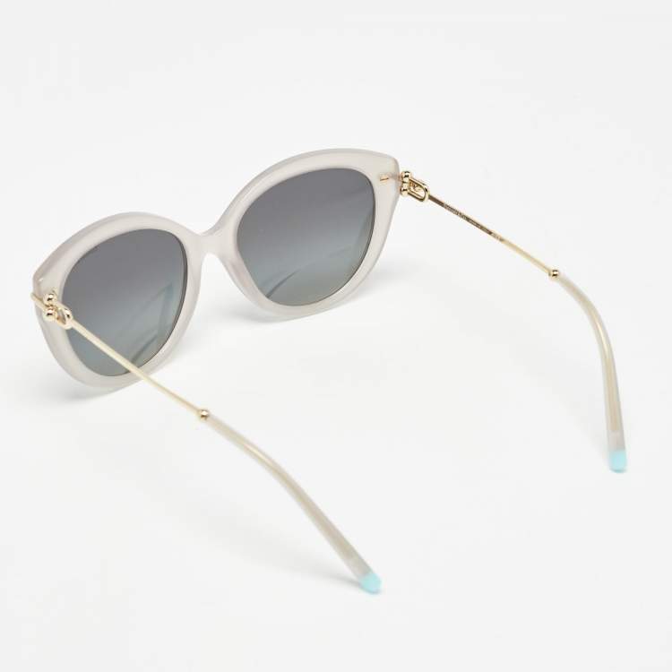 Pre Owned Tiffany & Co. Grey/Black Gradient TF 4187 Cat Eye Sunglasses