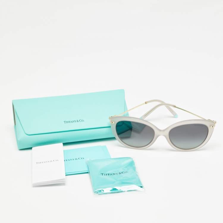Pre Owned Tiffany & Co. Grey/Black Gradient TF 4187 Cat Eye Sunglasses