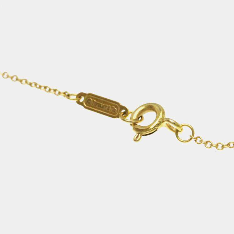 Pre Owned Tiffany & Co. 18K Yellow Gold and Diamond Atlas Pendant Necklace