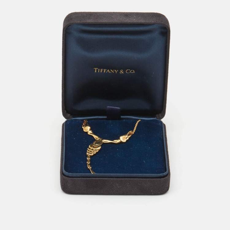 Pre Owned Tiffany & Co. Elsa Peretti Scorpion 18k Yellow Gold Necklace