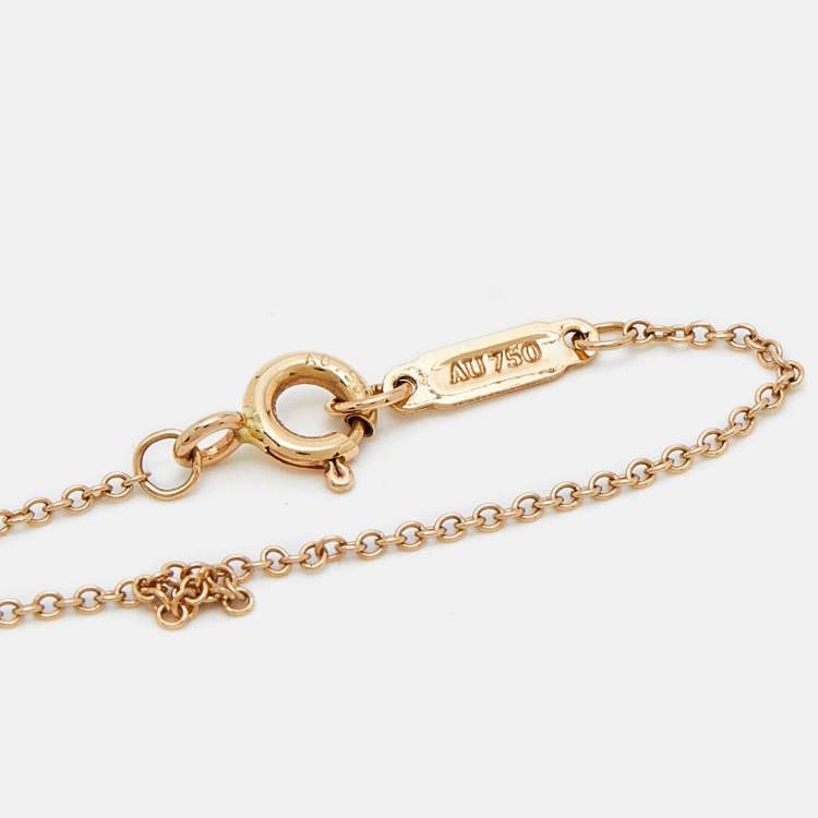 Pre Owned Tiffany & Co. Tiffany South Sea Nobel Cultured Pearl Diamond 18k Rose Gold Necklace