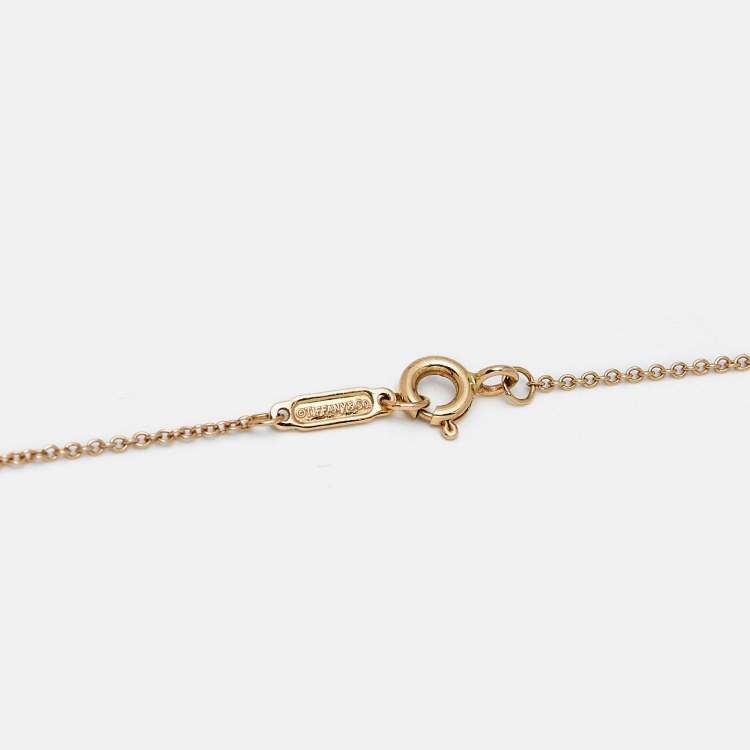 Pre Owned Tiffany & Co. Tiffany South Sea Nobel Cultured Pearl Diamond 18k Rose Gold Necklace