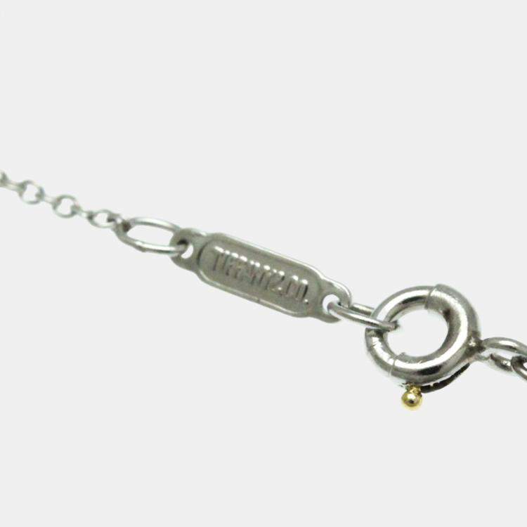 Pre Owned Tiffany & Co. Platinum and Diamond Cross Pendant Necklace