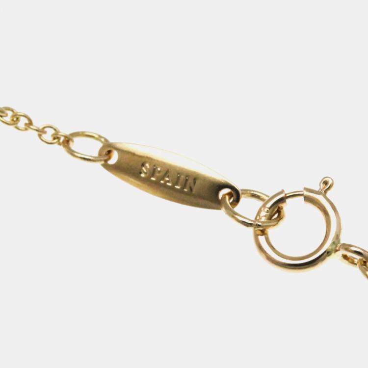 Pre Owned Tiffany & Co. 18K Rose Gold and Pearl Elsa Peretti Pearls by the Yard Station Necklace