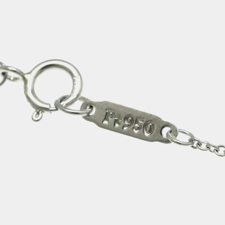 Pre Owned Tiffany & Co. Platinum Diamond Lynn Pendant Schlumberger Necklace