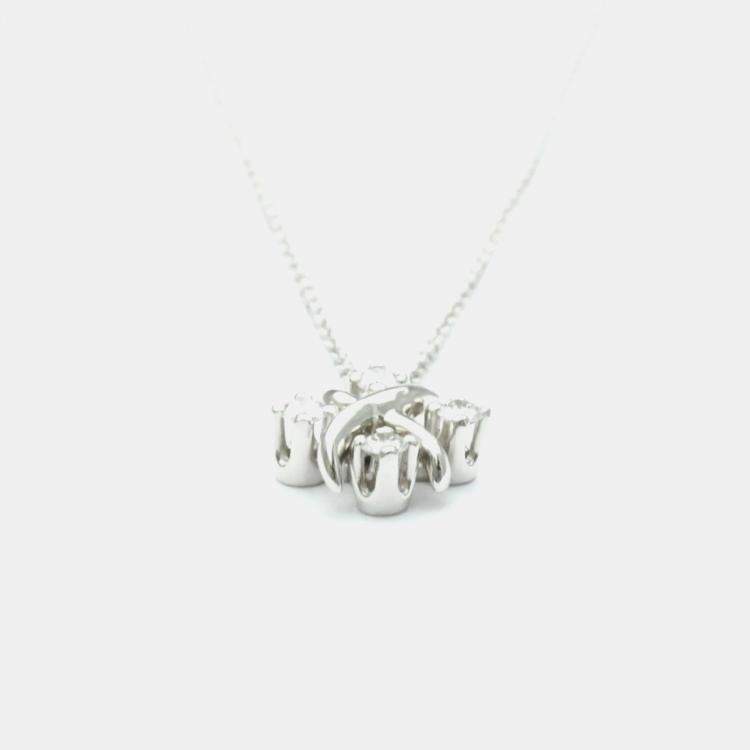 Pre Owned Tiffany & Co. Platinum Diamond Lynn Pendant Schlumberger Necklace