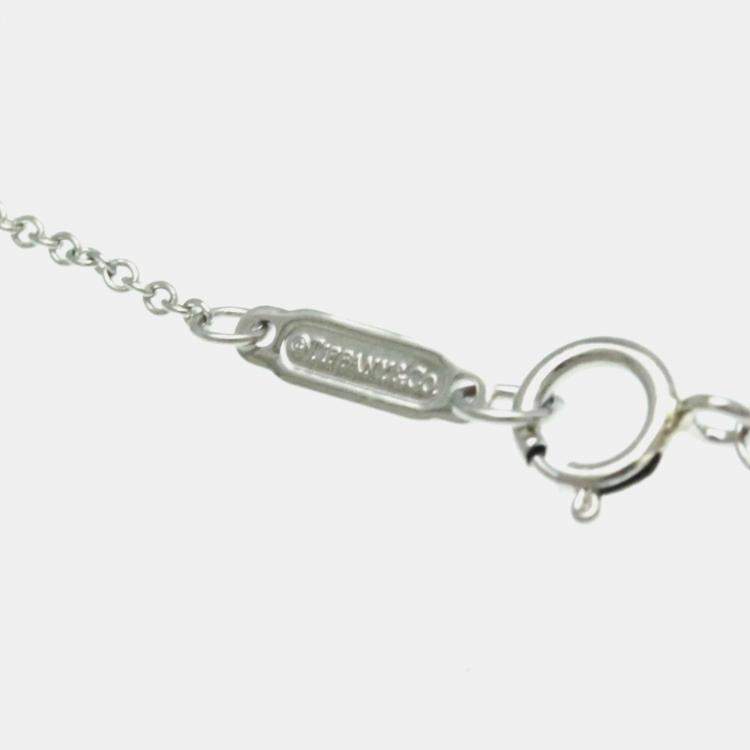 Pre Owned Tiffany & Co. Platinum Diamond Lynn Pendant Schlumberger Necklace