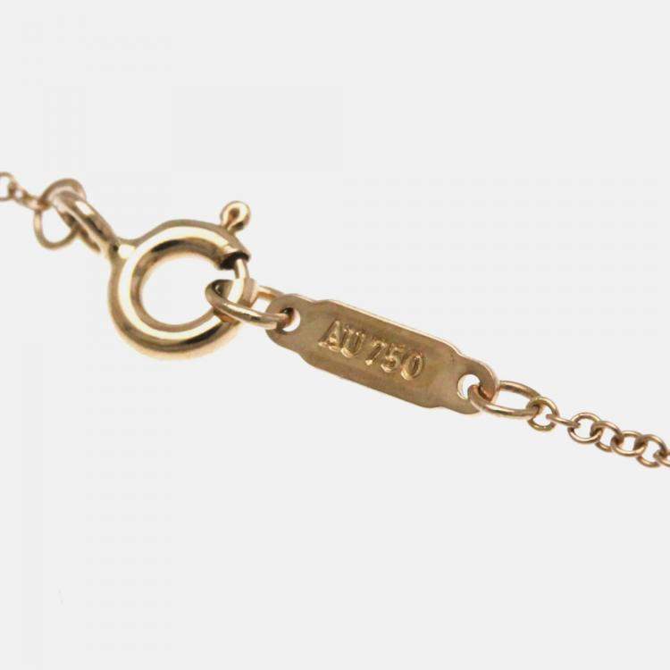 Pre Owned Tiffany & Co. 18K Rose Gold and Diamond Atlas Pendant Necklace