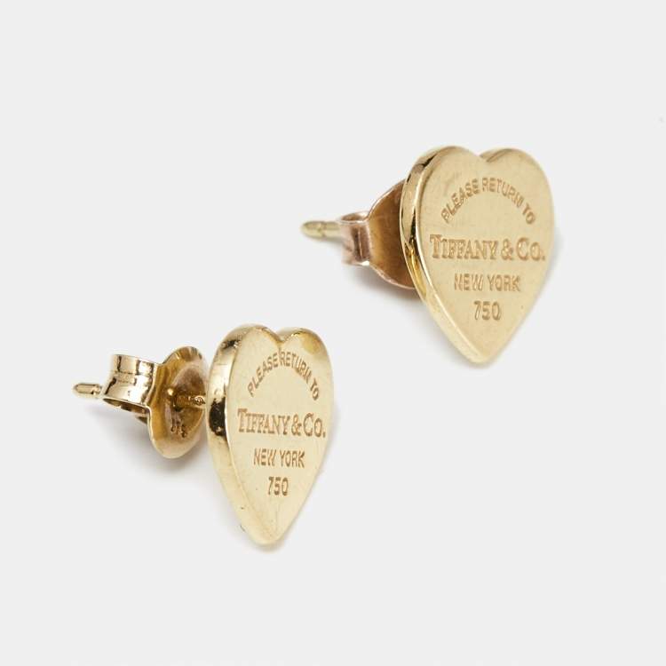 Pre Owned Tiffany & Co. Return To Tiffany 18k Yellow Gold Earrings
